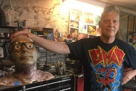 Chuck Varga performing with the band GWAR.