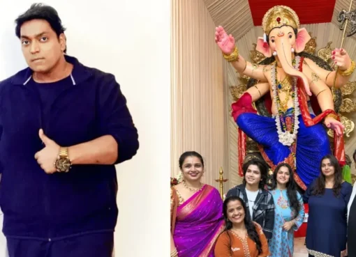Ganesh Acharya seeking blessings in Prabhat Colony, looking thoughtful.