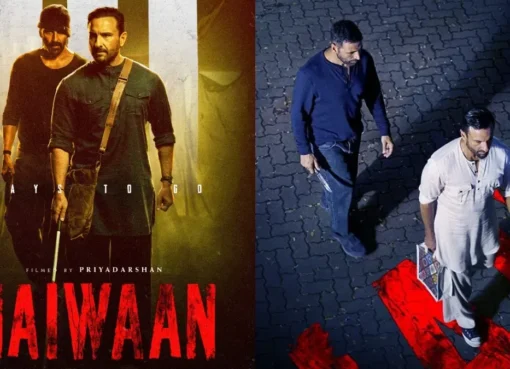 Movie poster for Haiwaan with Akshay Kumar and Saif Ali Khan.