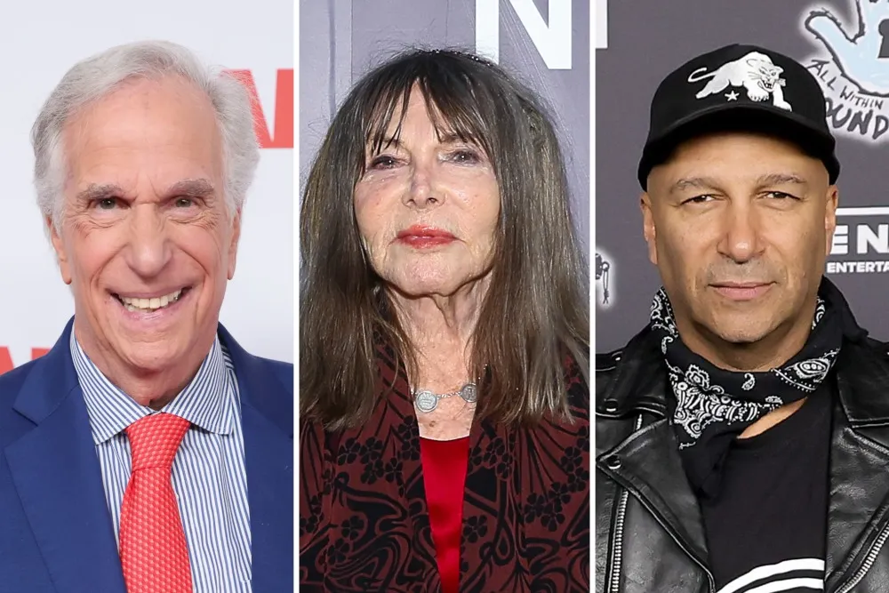 Headshots of Henry Winkler, Tom Morello, and Lee Grant with text about the 'Lightworkers' documentary.