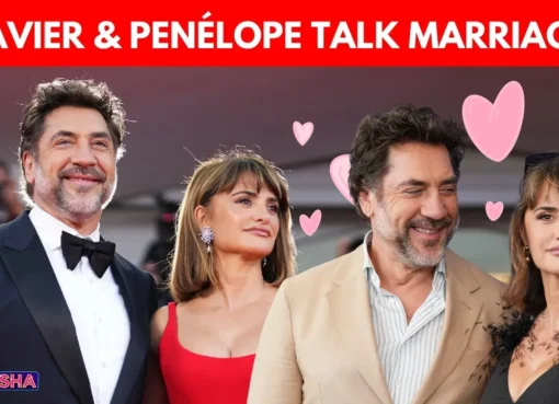 Javier Bardem and Penélope Cruz posing together on a red carpet.