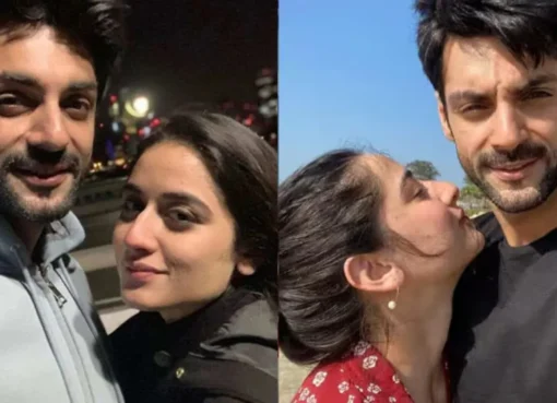 Karan Wahi and Uditi Singh posing together, looking happy.