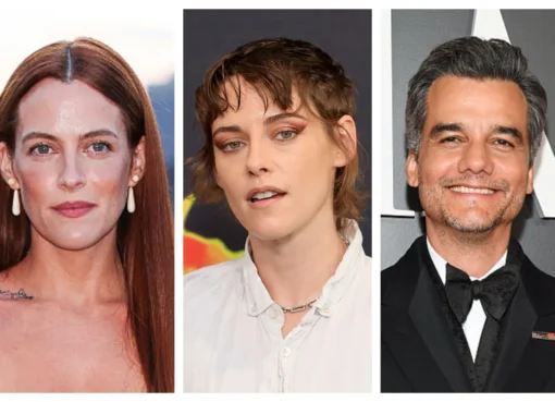 Collage of Kristen Stewart, Riley Keough, and Wagner Moura.