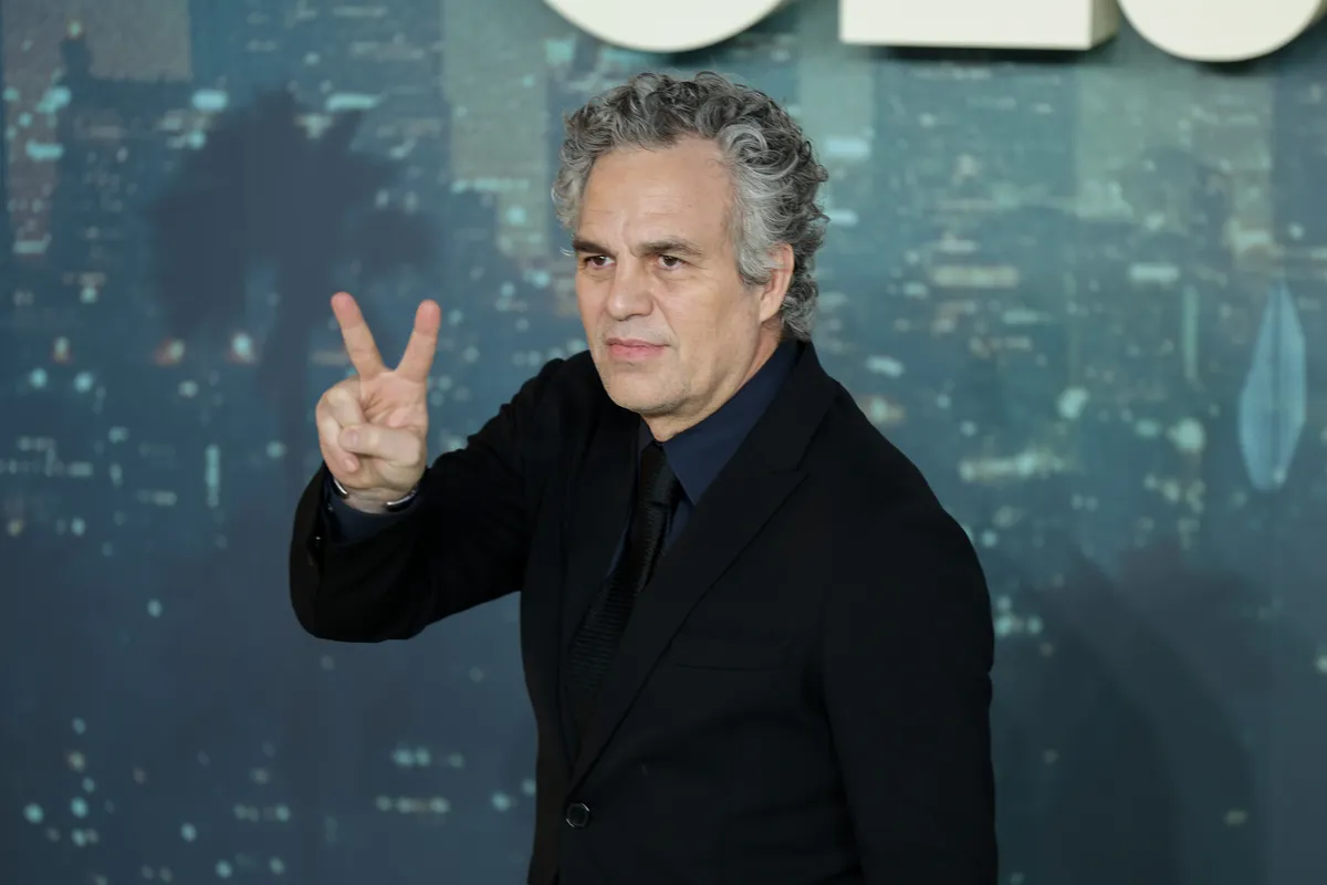 Mark Ruffalo looking determined and serious, possibly speaking out.