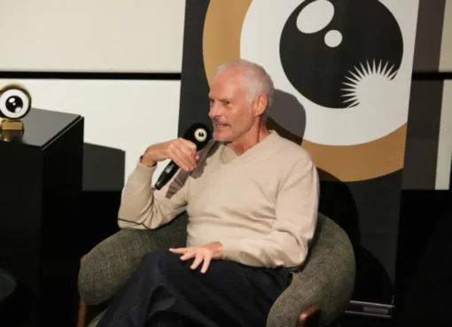Martin McDonagh smiling and talking at a film festival, likely at Zurich.