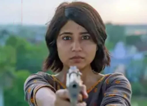 Shweta Tripathi smiling and looking excited.