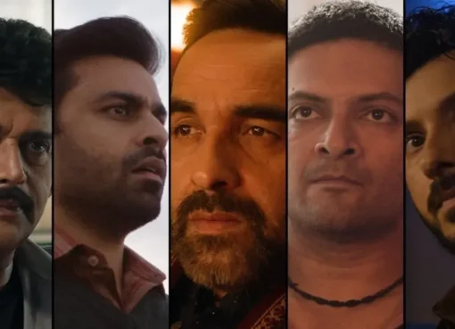 Pankaj Tripathi and Divyenndu in a tense scene from Mirzapur The Movie.