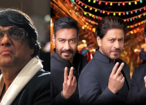 Mukesh Khanna speaking passionately about pan masala ads, looking serious.