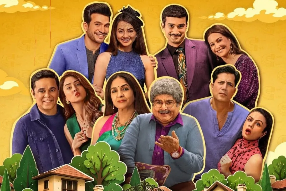 Neena Gupta and Deven Bhojani looking expressive in a scene from Chumbak, a Netflix show.