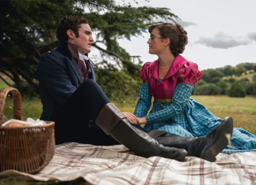 A photo from 'The Other Bennet Sister' Christmas special with a festive atmosphere.