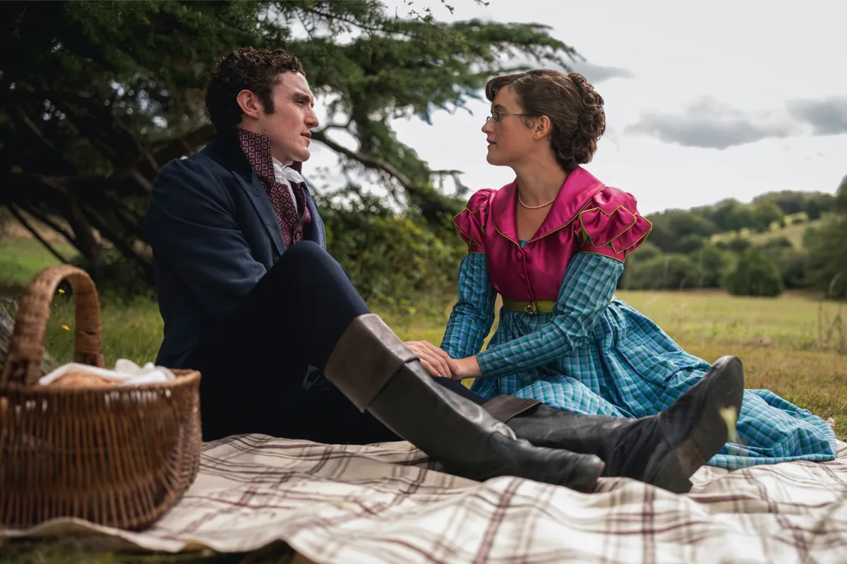 A photo from 'The Other Bennet Sister' Christmas special with a festive atmosphere.