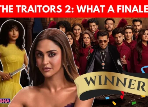 Krystle and Rida celebrating their win on The Traitors Season 2