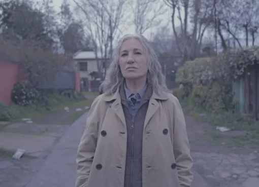 Promotional image for the movie 'My Sad Dead,' featuring a somber, ghostly urban scene.