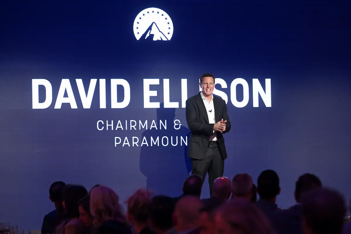 Paramount CEO David Ellison speaking.