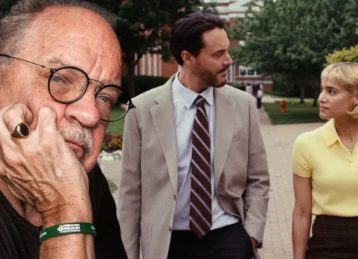Paul Schrader looking thoughtful, perhaps in a film scene