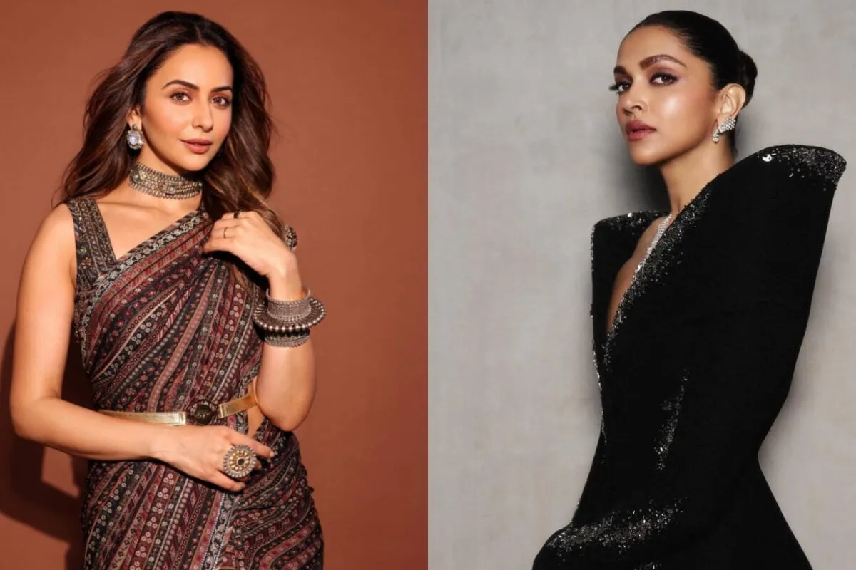 Collage of Rakul Preet Singh and Deepika Padukone.