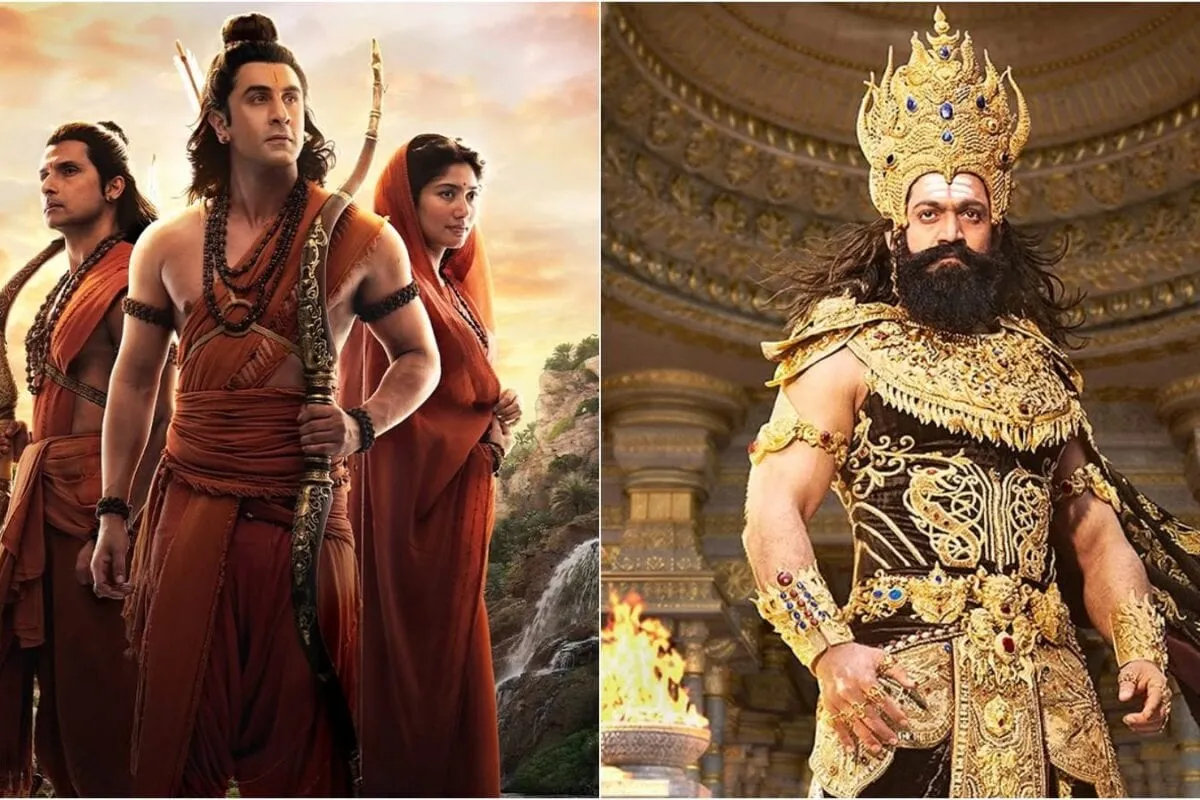 Poster for the Ramayana movie showing Ranbir Kapoor as Ram and Sai Pallavi as Sita.