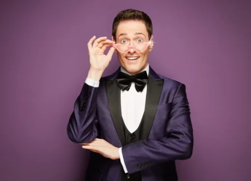 Randy Rainbow looking stylish in his signature glasses.