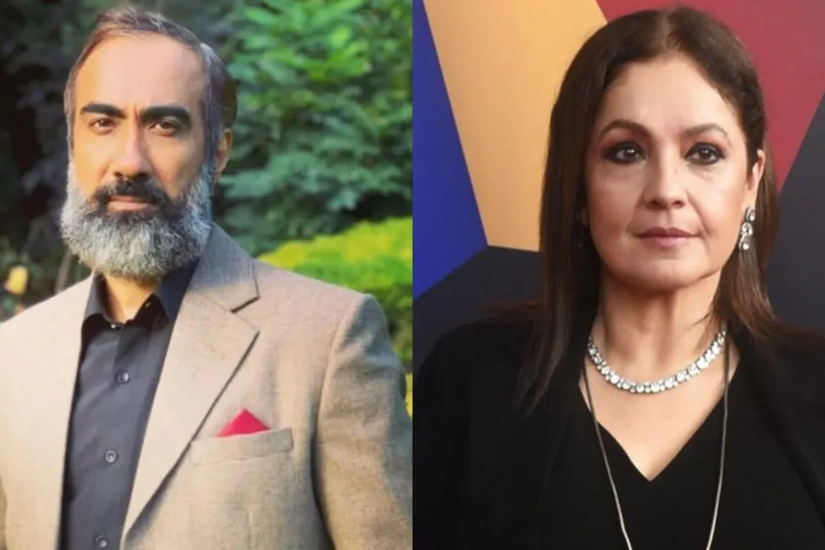 Ranvir Shorey and Pooja Bhatt in a split screen portrait