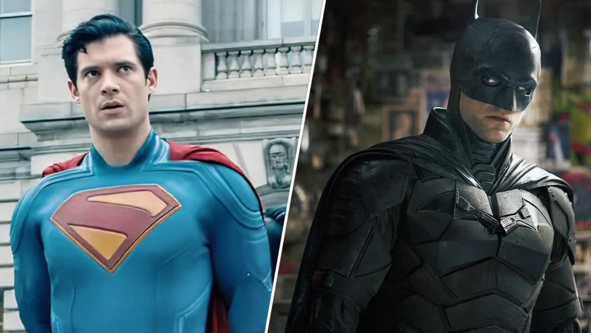 Robert Pattinson as Batman looking serious