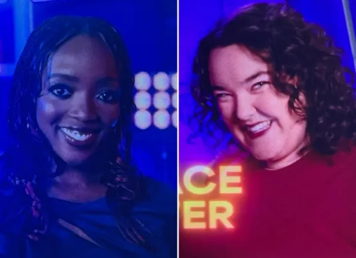 Saidah Belo-Osagie and Grace Reiter as reality show contestants on SNL.