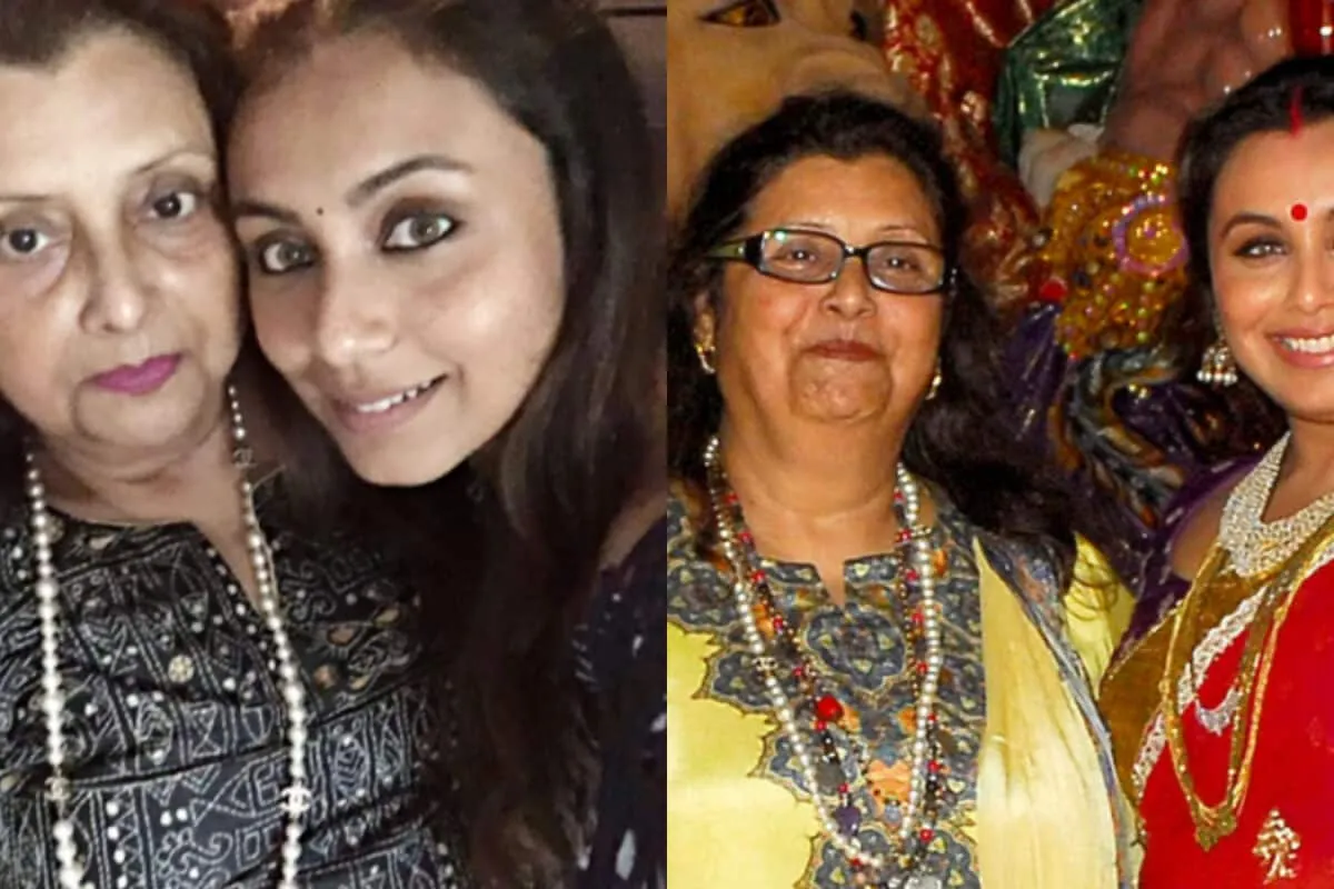 Rani Mukerji with her mother Krishna Mukerji, smiling warmly together.