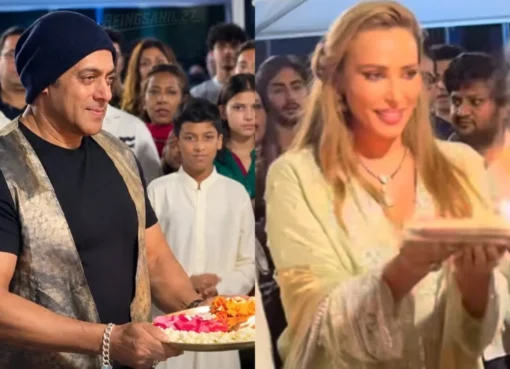 Salman Khan and Iulia Vantur at a Ganpati visarjan.