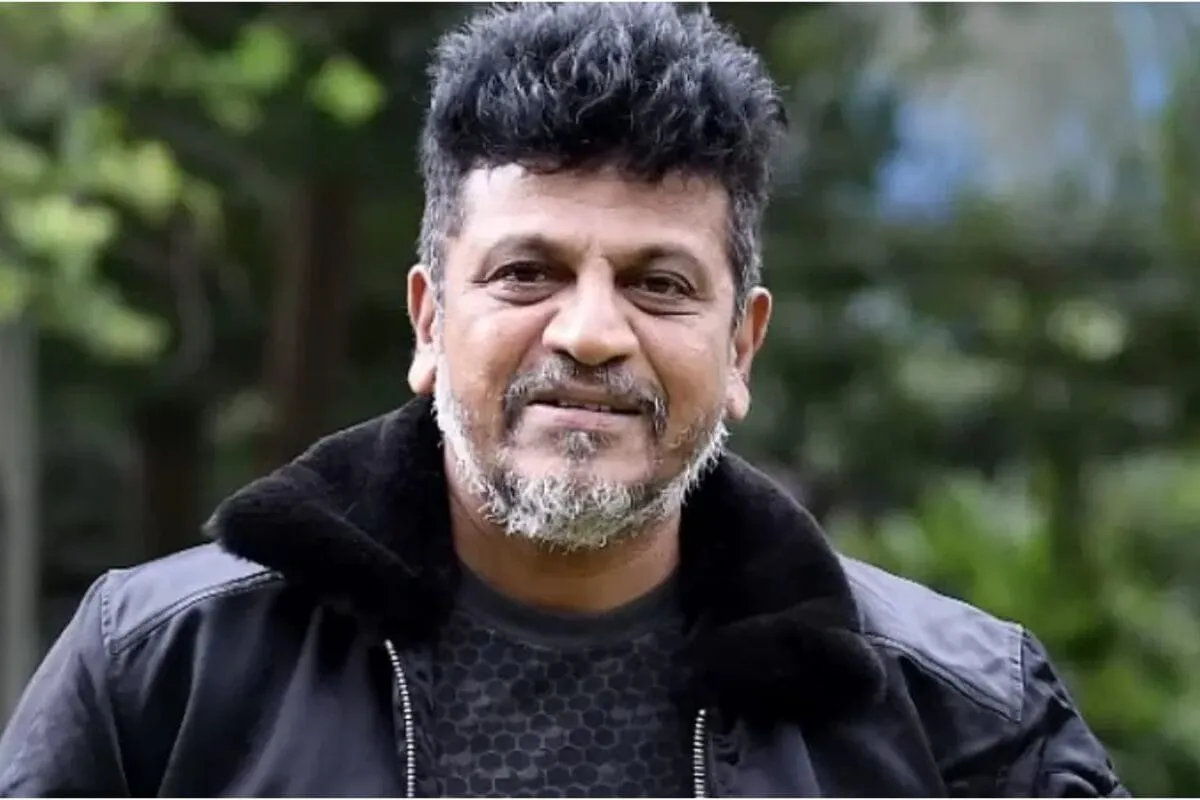 Shiva Rajkumar making a clarifying statement with a sincere expression.