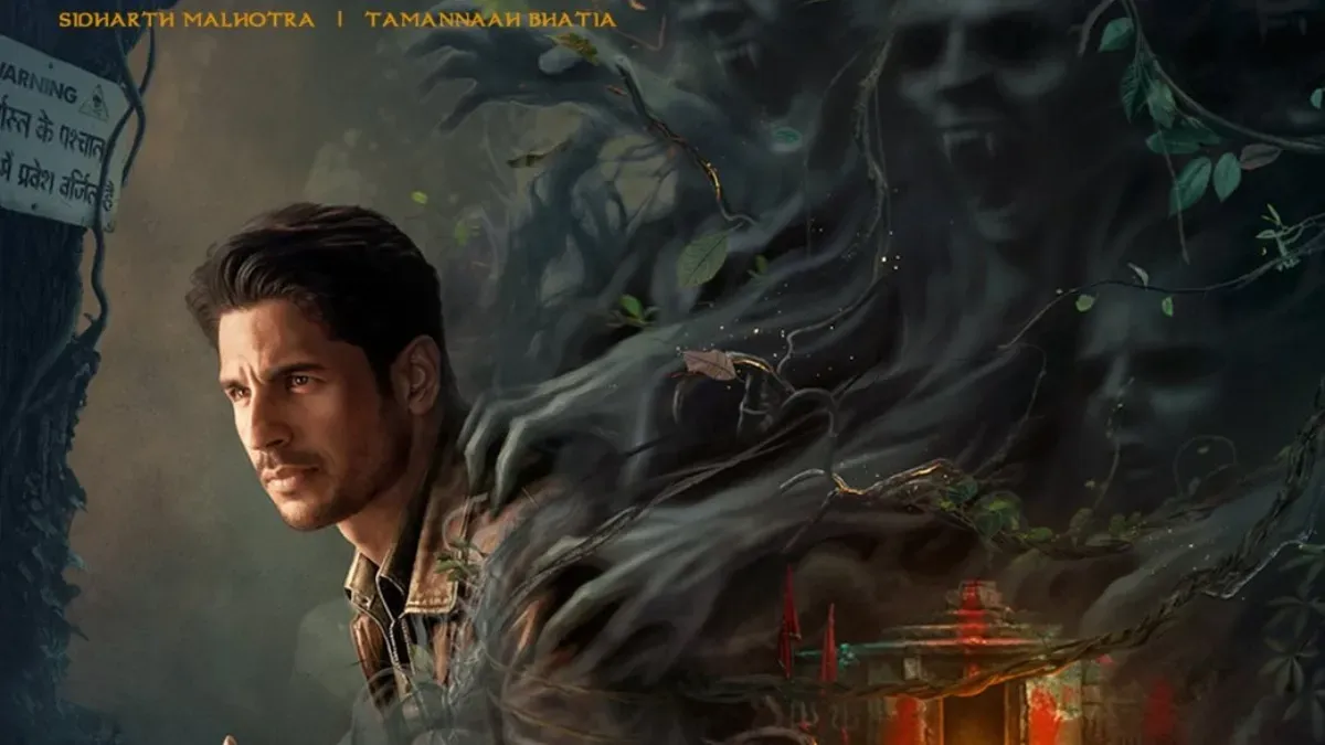 A vibrant movie poster for 'The Vvaan' showing Sidharth Malhotra and Tamannaah Bhatia.