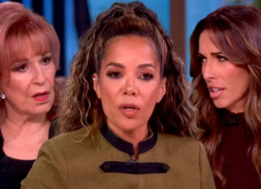 Sunny Hostin speaking on The View panel.