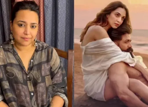 A collage of Swara Bhasker and a movie poster for 'Toxic'.
