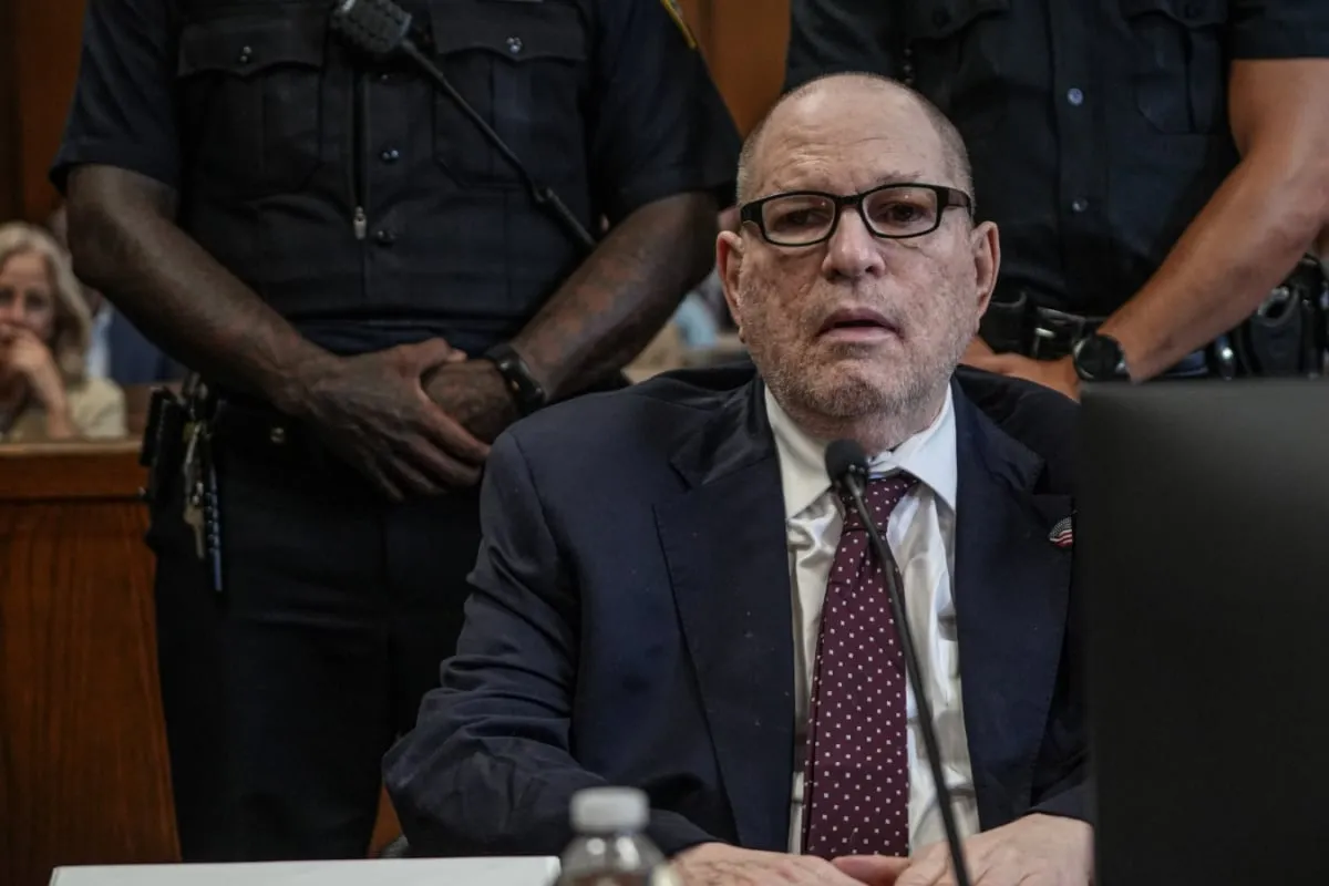 Harvey Weinstein in a courtroom setting