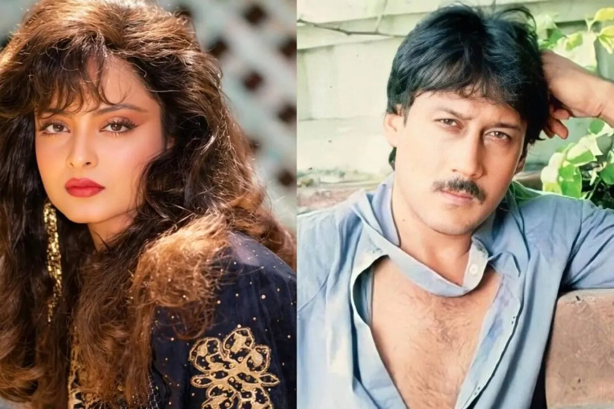 Vintage photo of Amitabh Bachchan and Sridevi in 80s outfits