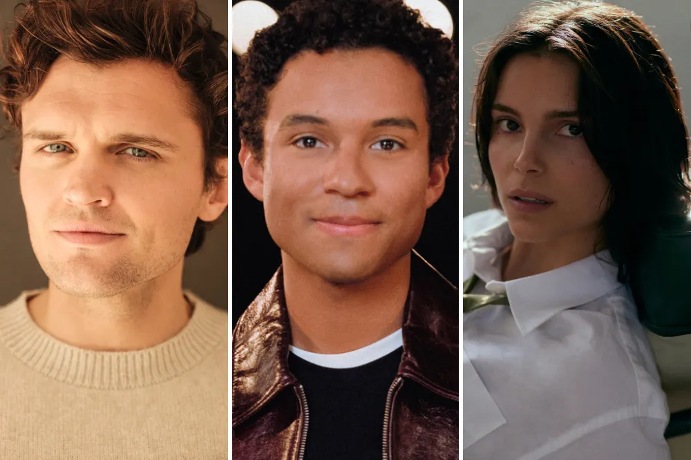 Portrait photos of Jaafar Jackson, Inde Navarrette, and Ray Nicholson, highlighted as Variety's 2026 Actors to Watch.