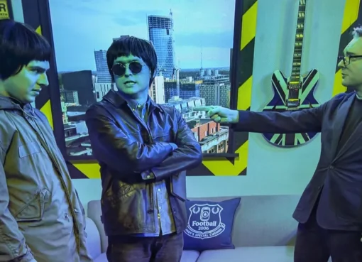 A screenshot of Andy Burnham from the SNL UK skit.