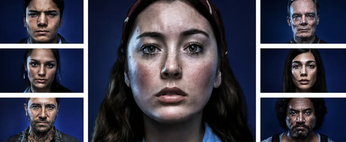 A dark and moody scene from a New Zealand crime drama show.
