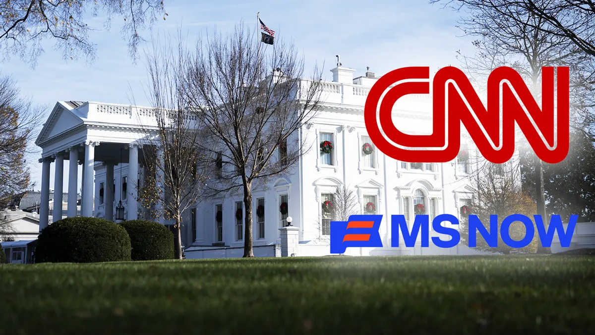Reporters gathered outside the White House.