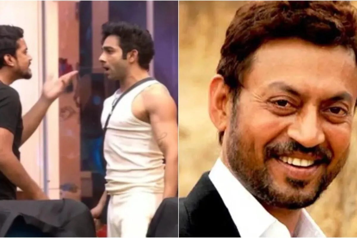 Aman Gandhi and Aasif Khan looking tense inside the Bigg Boss house with other contestants.