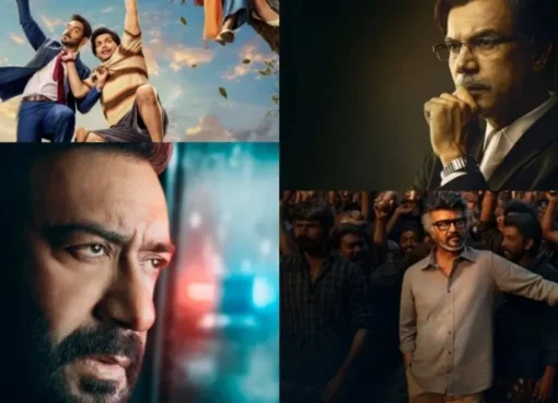 Movie posters for Drishyam 3 and Jailer 2 facing off, with an October 2026 calendar in the background, hinting at a box office battle.