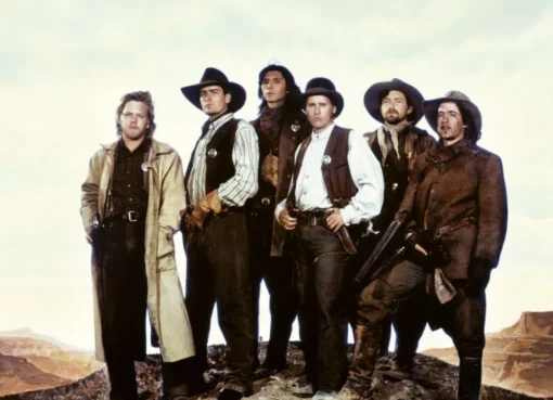 Photo of Young Guns cast members reunited at a fan event.
