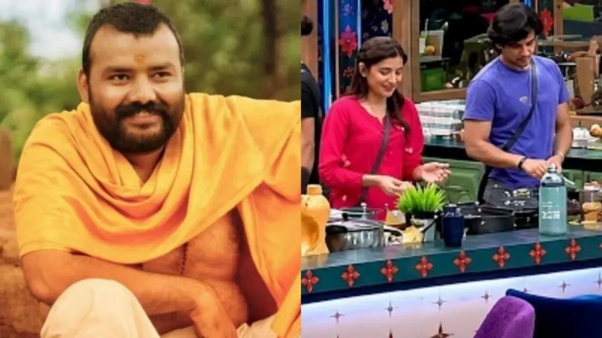 A split image showing a scene from Hanuman Ansh on one side and Kanika Mann from Big Boss on the other.