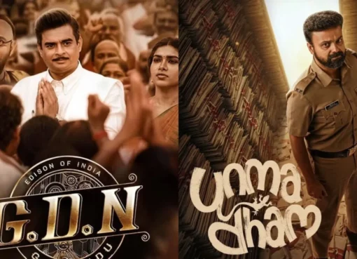 Collage of various movie and show posters.