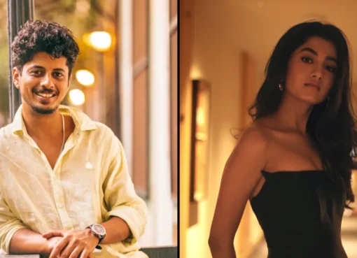 Actors Mayur More and Ashlesha Thakur smiling.