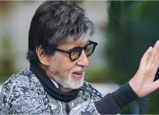 Amitabh Bachchan looking thoughtful in a close-up shot