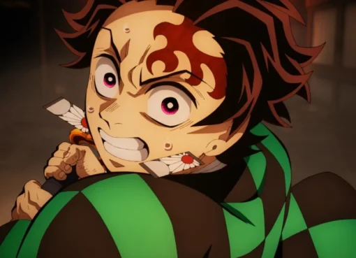 Vibrant anime characters in a colorful, dynamic scene.