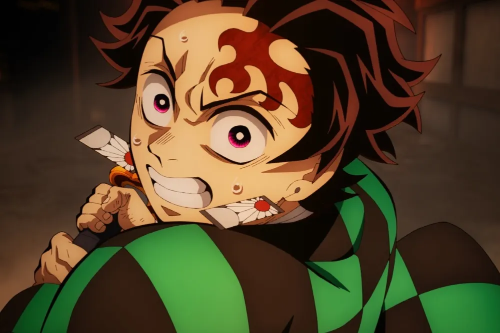 Vibrant anime characters in a colorful, dynamic scene.