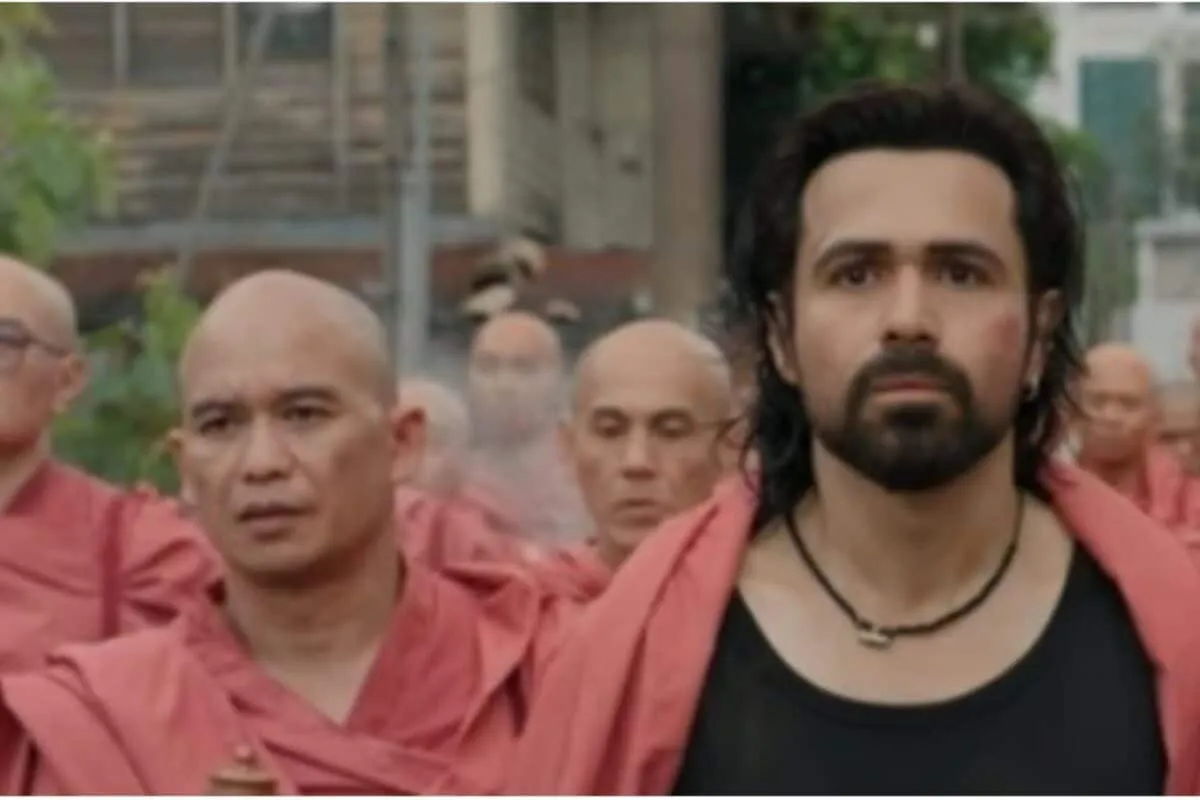 Emraan Hashmi and Disha Patani in a moody still from Awarapan 2, hinting at dramatic tension.