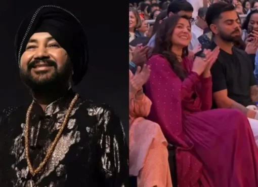 Virat Kohli and Anushka Sharma attending a concert.