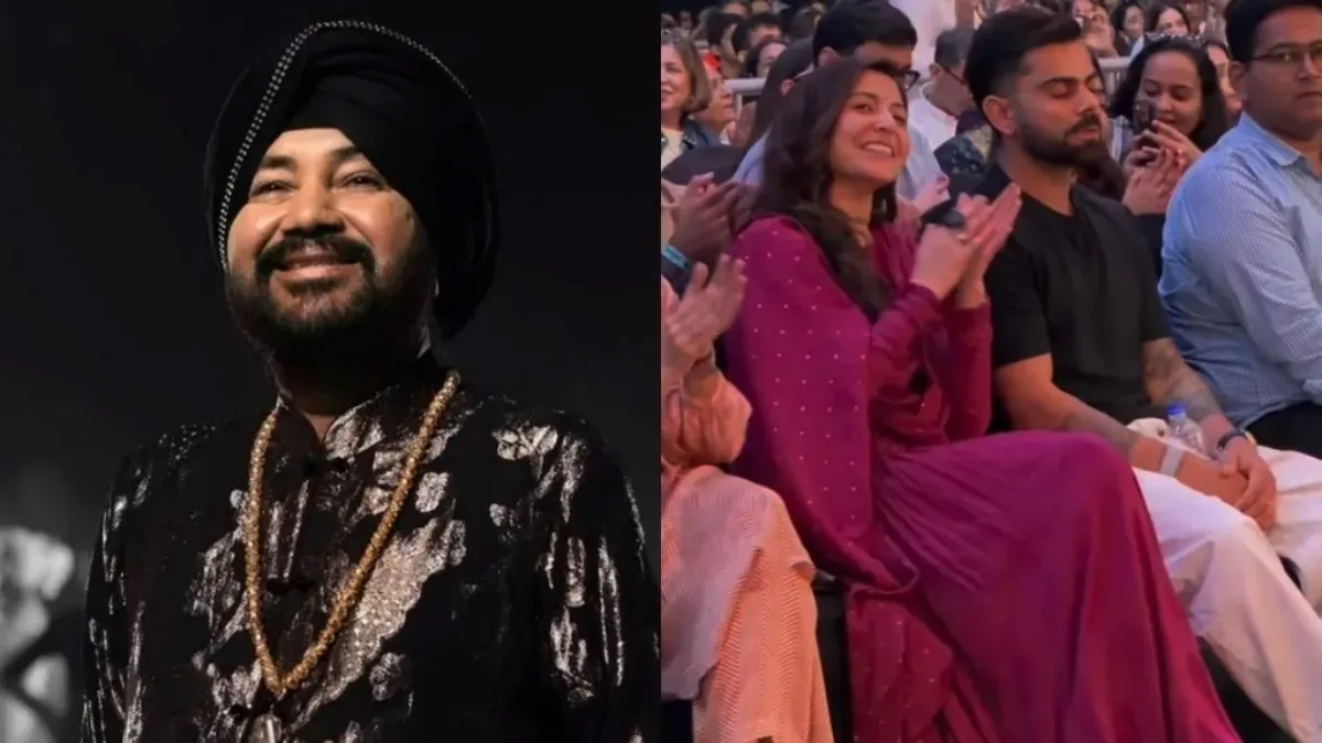 Virat Kohli and Anushka Sharma attending a concert.
