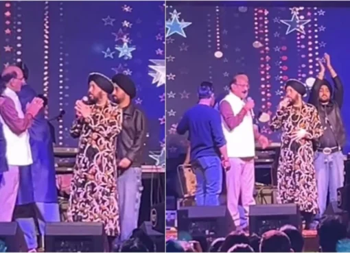 Daler Mehndi performing on a brightly lit stage